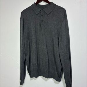 Duck Head Classic Men's Large Collared Sweater Cotton Modal Gray Soft Cozy